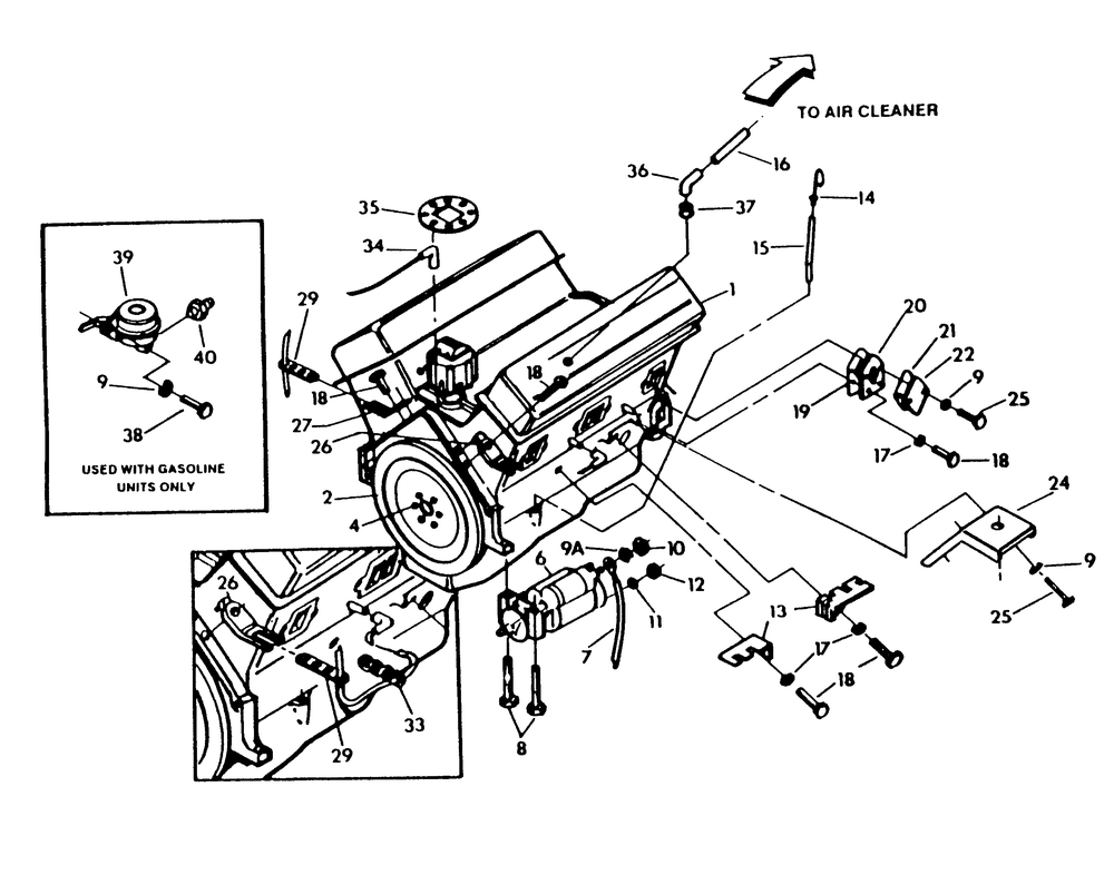 Engine Parts (Part 2) Diagram and Parts List for 9657-1  Generac Generator
