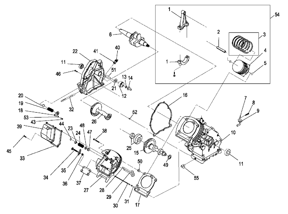 Ev 2011 410 Xp Engine (0h8366) Diagram and Parts List for XP8000 (6155516 - 6266543)(2011) Generac Generator