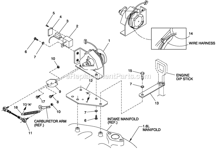 Ev Governor Assembly Diagram and Parts List for QT02016GNSN (5059275)(2008) Generac Generator