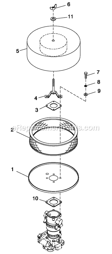 Air Cleaner 5.4l/6.8l Ford Diagram and Parts List for QT07068GNNNA (5011556)(2008) Generac Generator