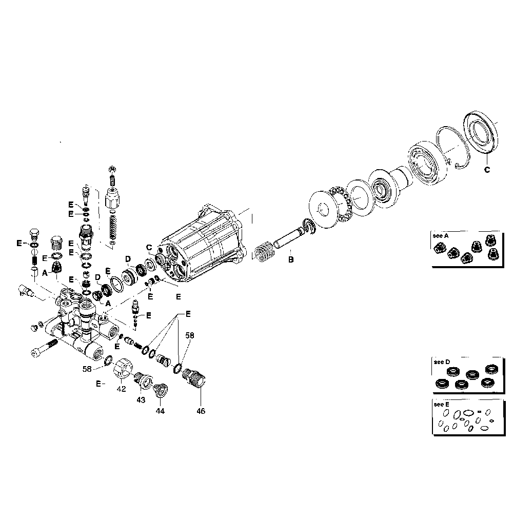 Pump Diagram and Parts List for 006602-0  Generac Pressure Washer
