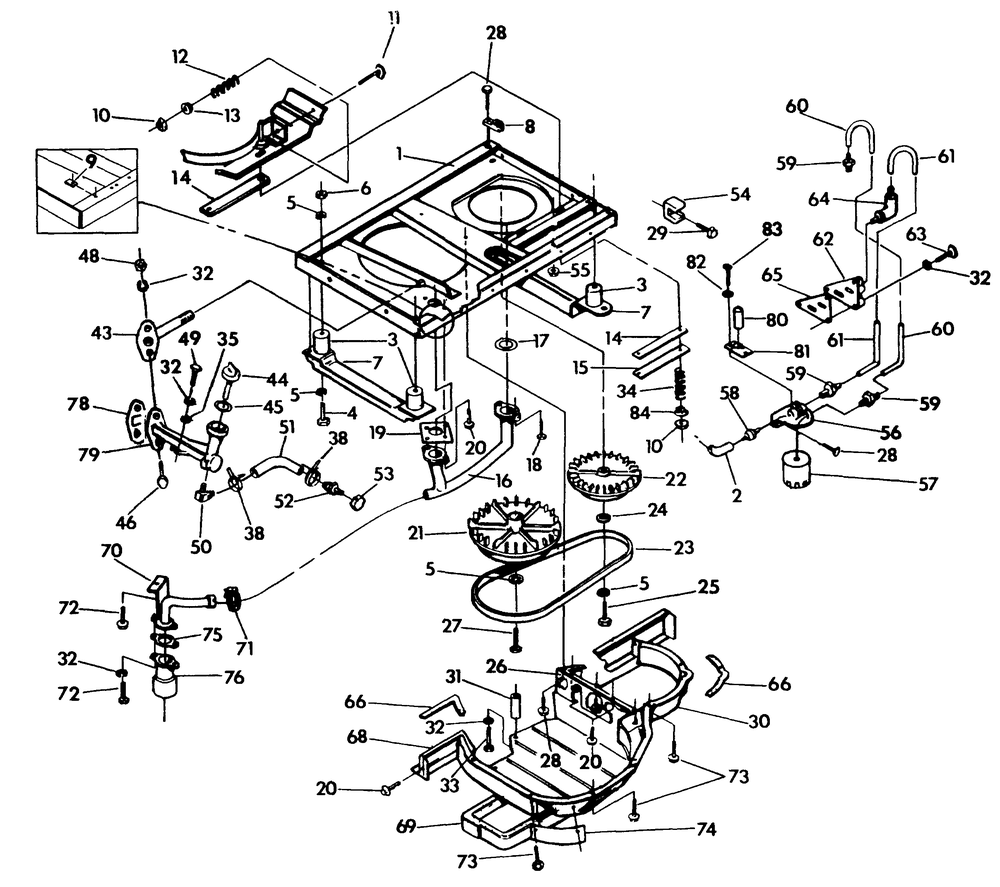 Base And Pulley Diagram and Parts List for 0865-0 8kw Generac Generator