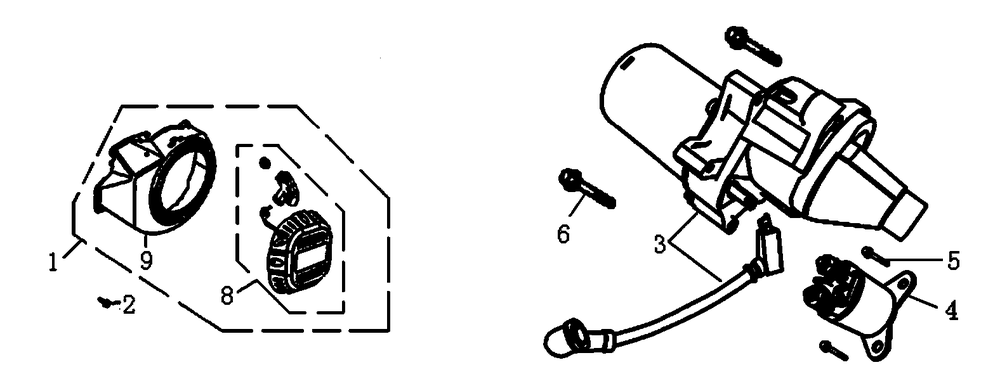Starter 2 Diagram and Parts List for 0064270 (7654565A)(2012) Generac Generator