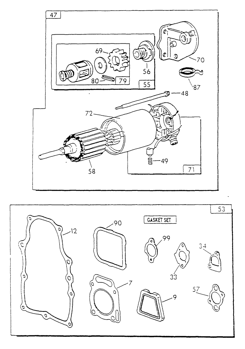 V-Twin Engine Part 2 Diagram and Parts List for 9309-0  Generac Generator