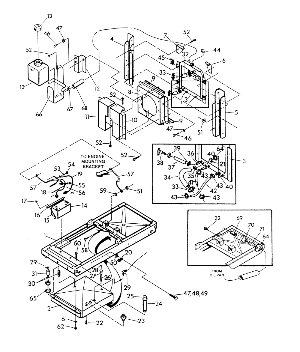 Mounting Base Diagram and Parts List for 9134-5  Generac Generator