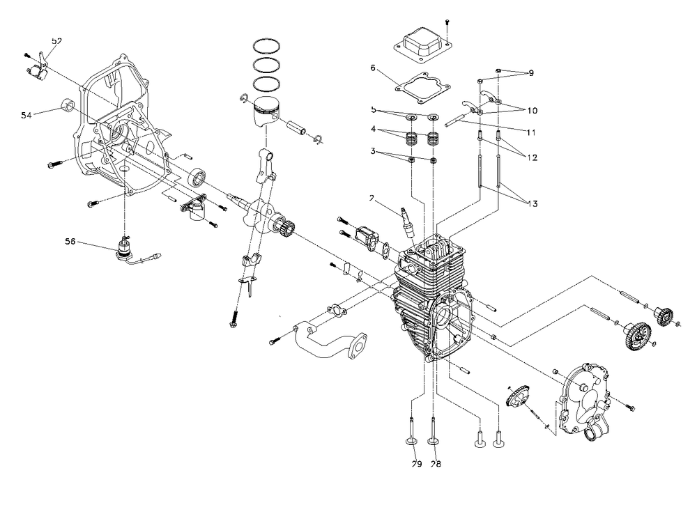 Parts Manual 99cc Gasoline Eng Diagram and Parts List for 0057923 (7181096C - 8029446C)(2013) Generac Generator