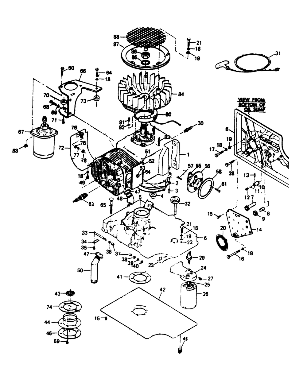 Engine Parts Diagram and Parts List for 6208-3  Generac Generator