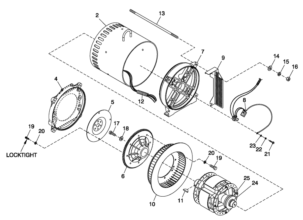 Cpl Alternator Direct Excitation Diagram and Parts List for 0052230 (4332300 - 4332311)(2005) Generac Generator