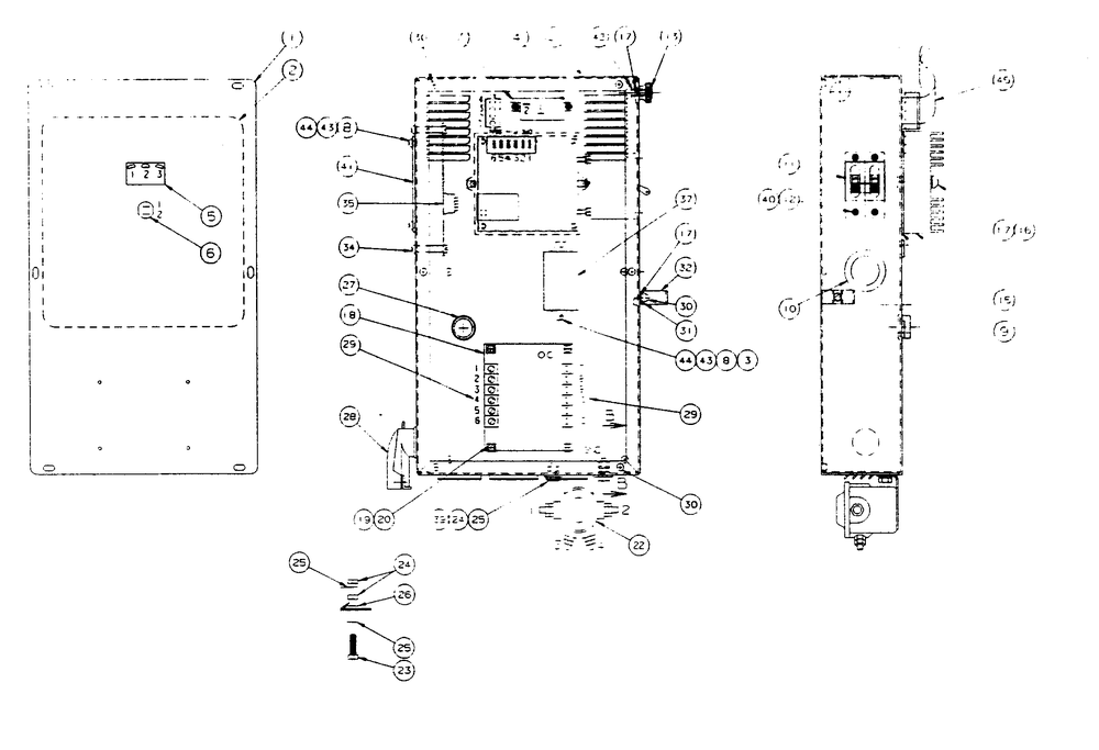 Control Panel Diagram and Parts List for 9382-0  Generac Generator