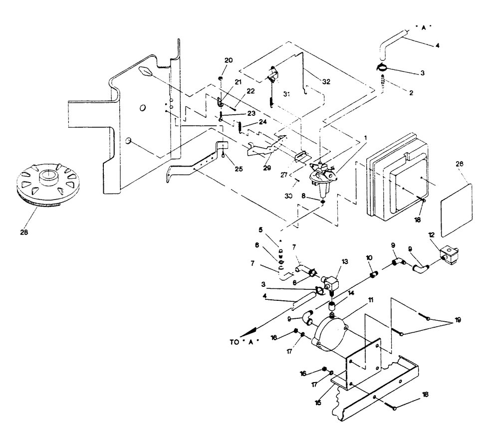 Carburetor Diagram and Parts List for 9843-0  Generac Generator