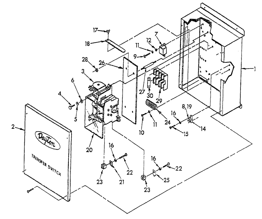 Transfer Switch Diagram and Parts List for 0863-2  Generac Generator
