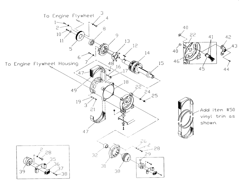 Generator Diagram and Parts List for 4058-0  Generac Generator