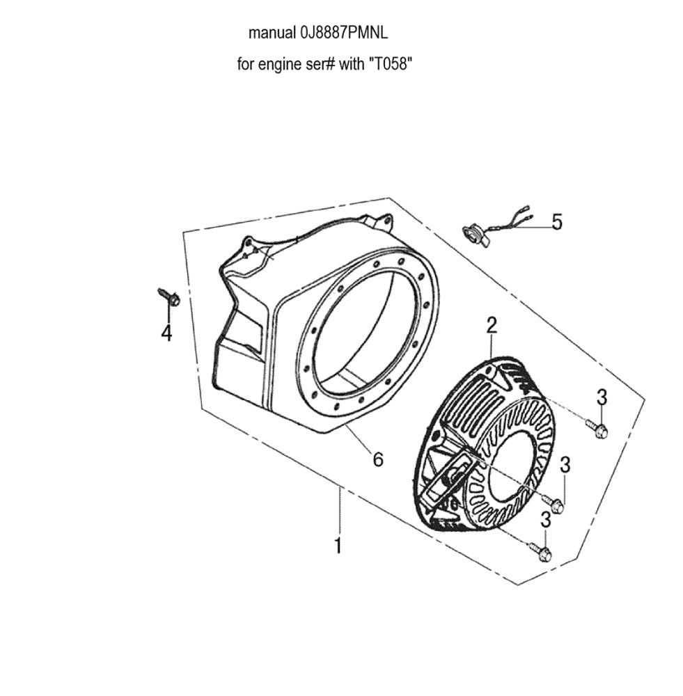 Starter 2 Diagram and Parts List for 006022-0  Generac Pressure Washer