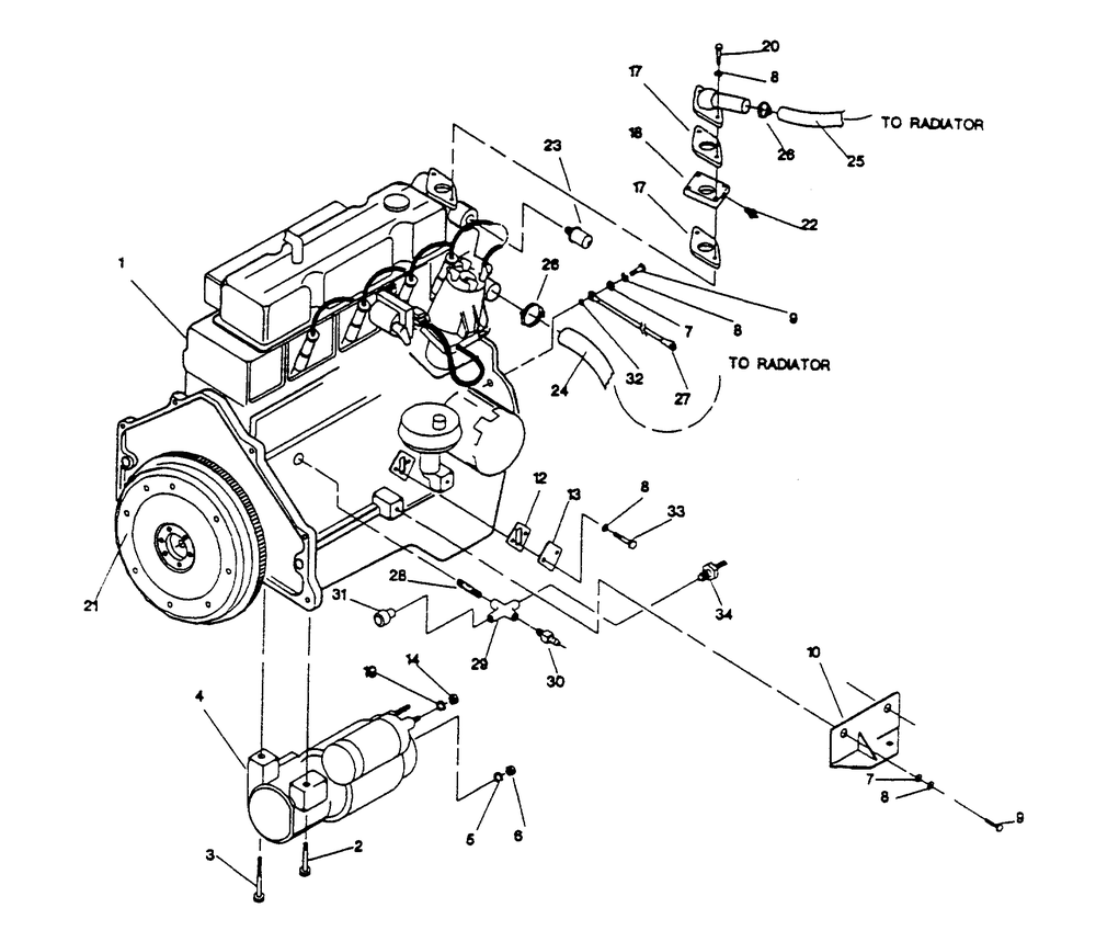 3.0 Liter Engine Parts (Part 2) Diagram and Parts List for 9604-2  Generac Generator