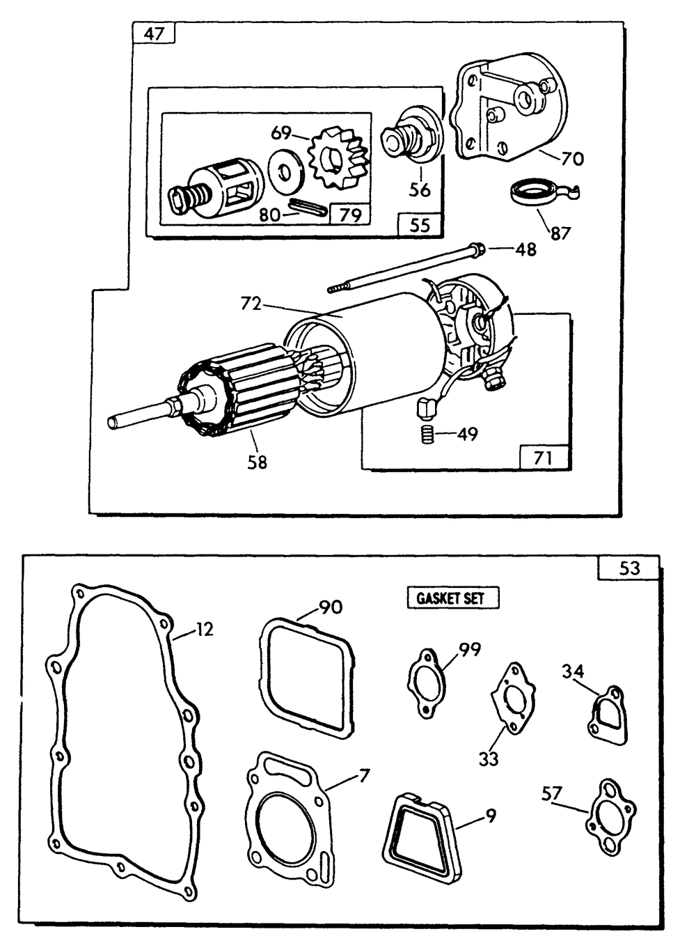 Engine Common Parts 3 Diagram and Parts List for 9677-0  Generac Generator