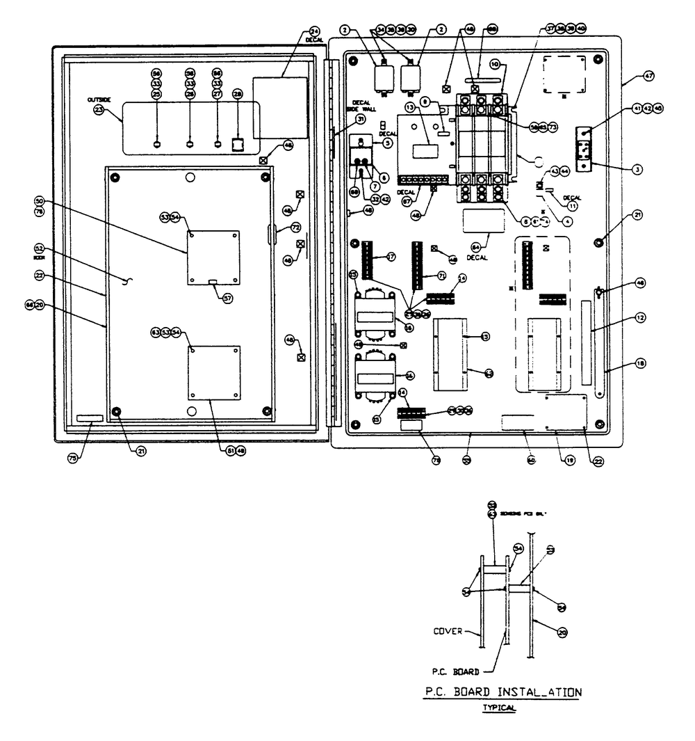 Transfer Switch Diagram and Parts List for 8933-1  Generac Generator