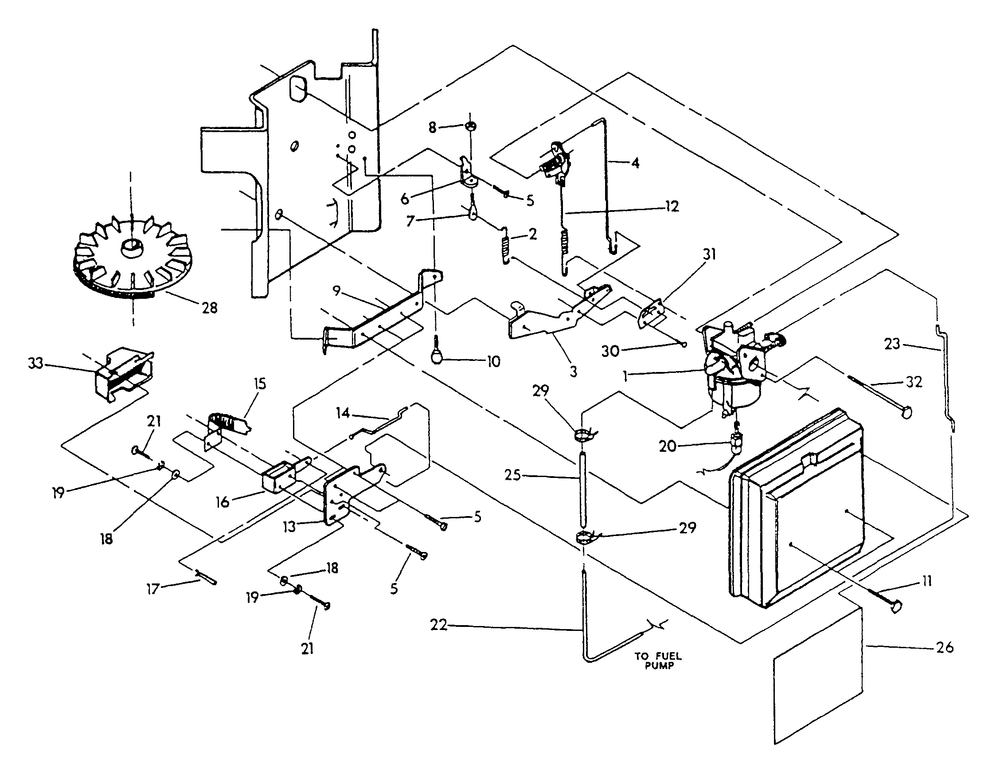 Carburetor And Air Cleaner Diagram and Parts List for 9592-3  Generac Generator