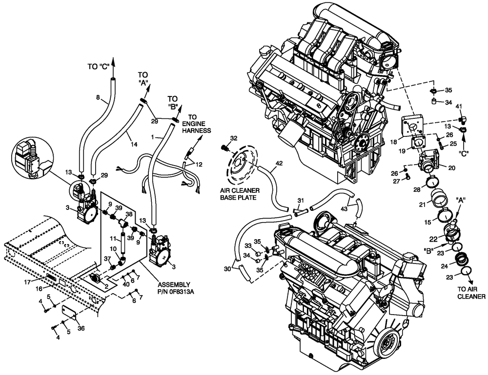 Ev Fuelsys Ng C4 Diagram and Parts List for QT06030ANSN (4361373 - 5017502)(2008) Generac Generator