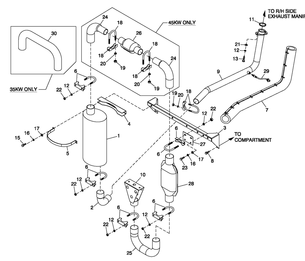 Enclosure C2 Diagram and Parts List for 0053400 (4828205 - 4838659)(2007) Generac Generator