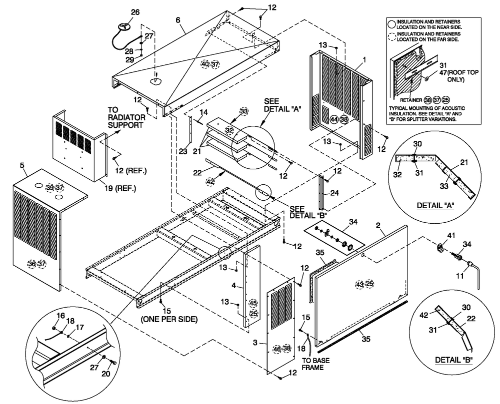 Enclosure C4 Pvt Lbl Diagram and Parts List for CT06030ANAN (1907V23210 - 4807V25565)(2007) Generac Generator