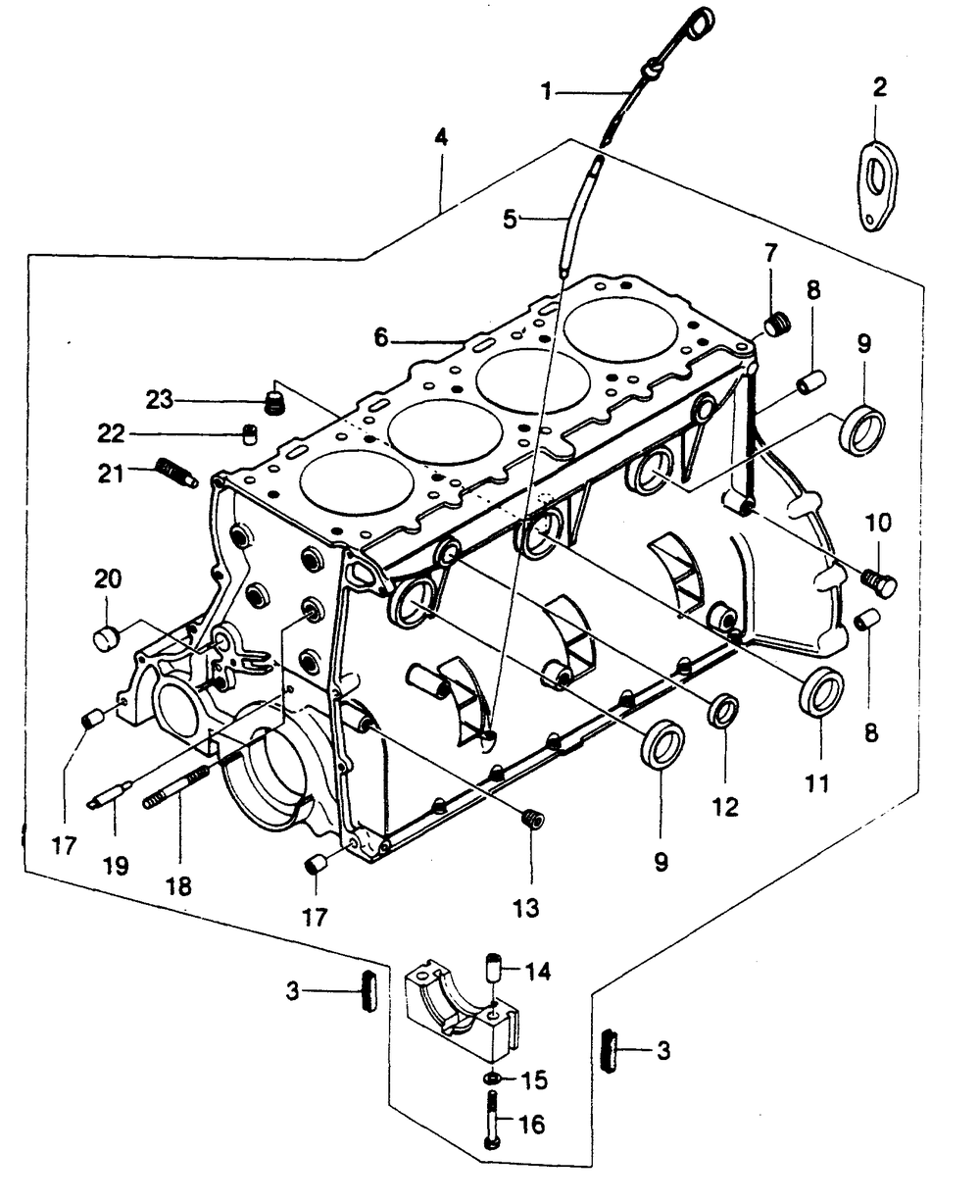 Cylinder Block (Part 2) Diagram and Parts List for 1014-A  Generac Welder