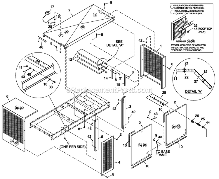 Enclosure C3 Diagram and Parts List for QT07068GNNNA (5011556)(2008) Generac Generator