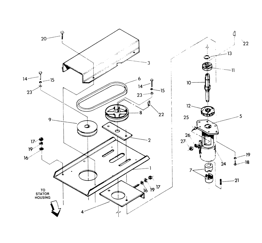 Pump Assembly Diagram and Parts List for 9311-0  Generac Generator