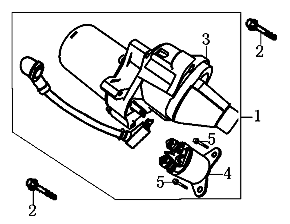 Starter Motor Diagram and Parts List for 0069310 (9999124 - 10041326)(2015) Generac Generator