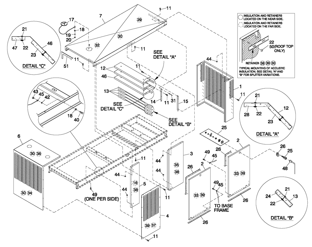 Enclosure C5 Diagram and Parts List for QT08054ANSNA (5981037 - 5981038)(2010) Generac Generator