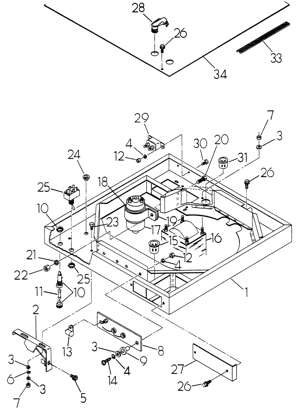 Blower Shroud Diagram and Parts List for 6208-3  Generac Generator