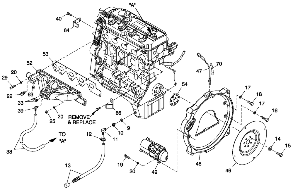 Engine Common Parts 2.4l G2 Diagram and Parts List for QT04524ANSY (5649706 - 5876247)(2010) Generac Generator