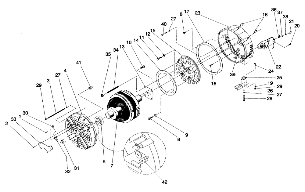 Generator Diagram and Parts List for 9344-2  Generac Generator