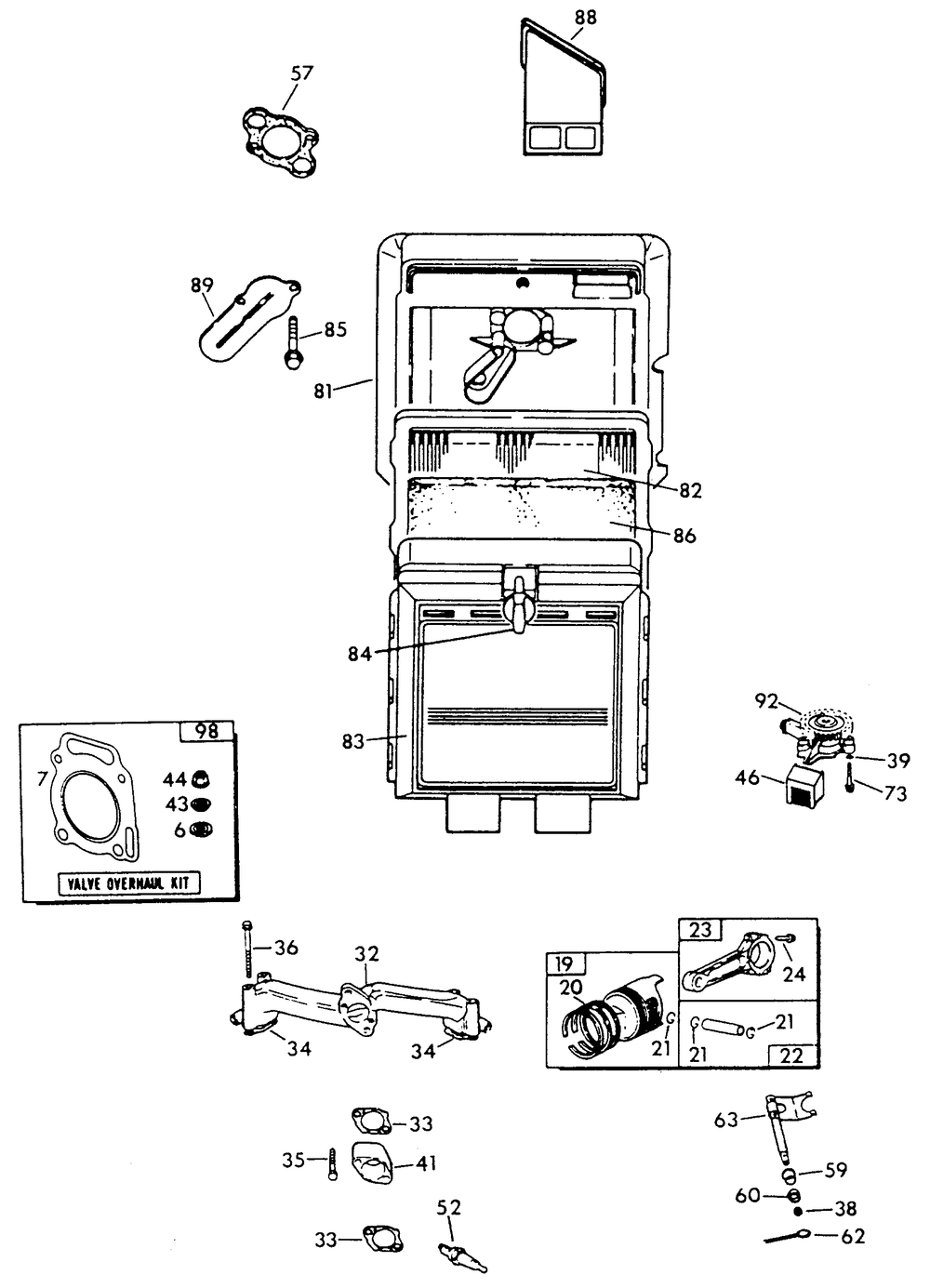 V-Twin Engine Parts (Part 3) Diagram and Parts List for 9290-0  Generac Generator