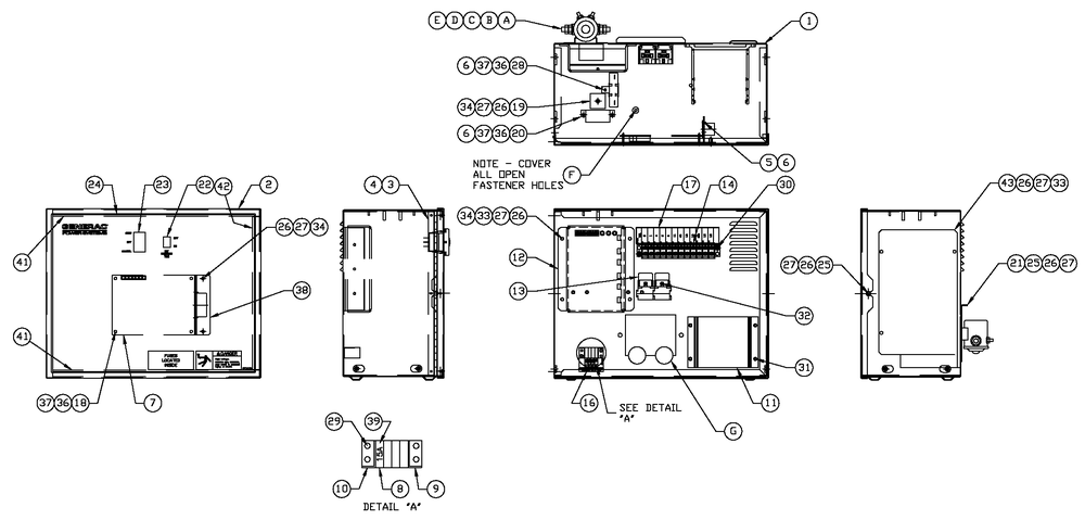 R-100 3600 Rpm 1.5l 240v Diagram and Parts List for QT02015ANAN (4299342 - 4407867)(2006) Generac Generator