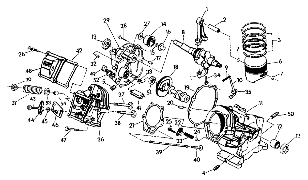 Gn-190 Engine Drawing No. 83239 Diagram and Parts List for 3500XL (9441-2)(9441-2) Generac Generator