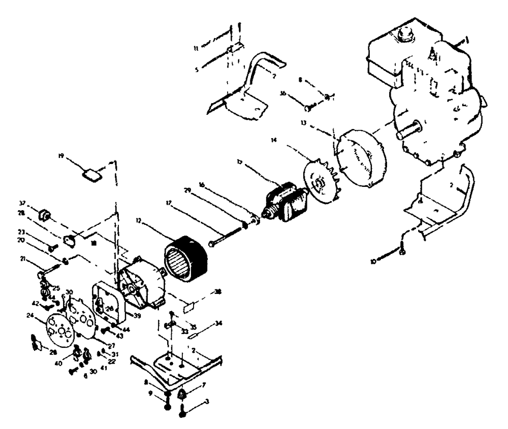 Generator Diagram and Parts List for S4002 (8973-0)(8973-0) Generac Generator