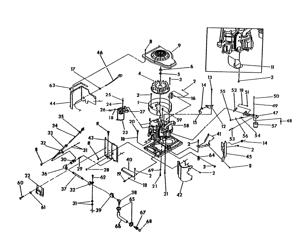 Sheet Metal Diagram and Parts List for 0587-1  Generac Generator