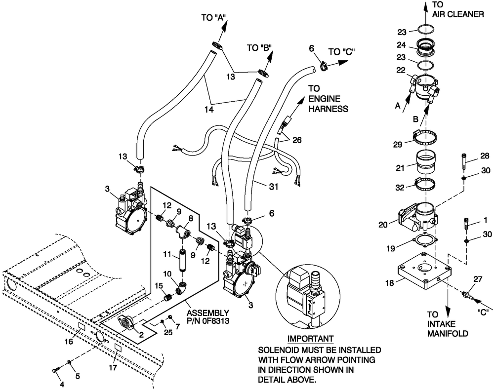Fuel Lp Vapor 4.6l G3 80kw Diagram and Parts List for CT08046ANSN (0707V22030)(2007) Generac Generator
