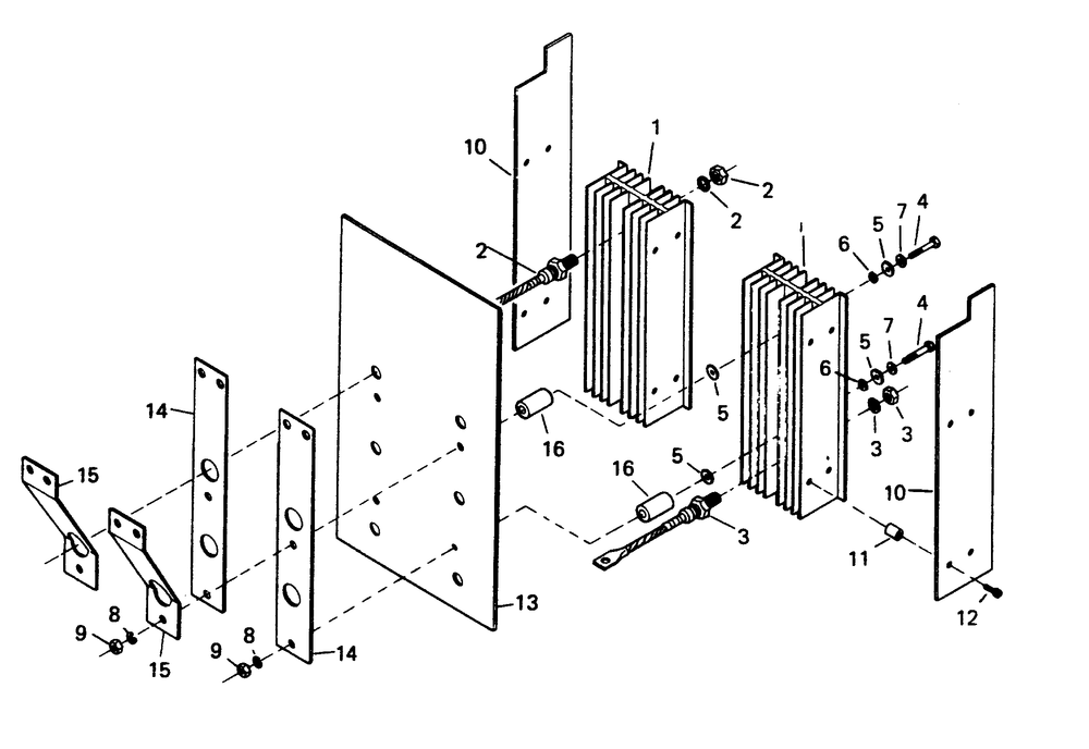 Diode Plate Diagram and Parts List for 1009-A  Generac Welder