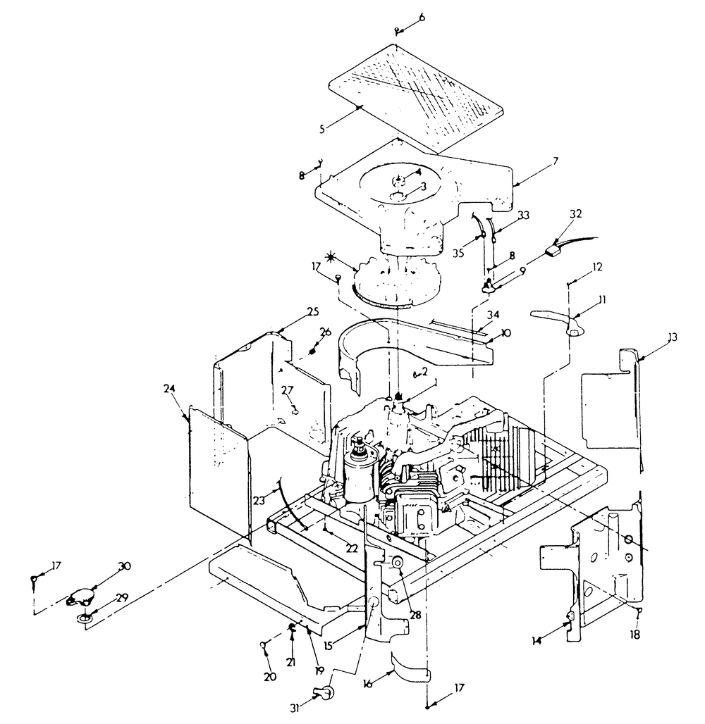 Sheet Metal Diagram and Parts List for 9311-0  Generac Generator