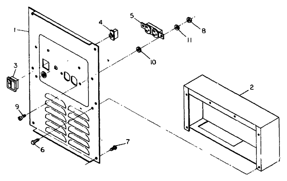 Receptacle Panel No. 70648 Diagram and Parts List for L2400 (8906-0)(8906-0) Generac Generator