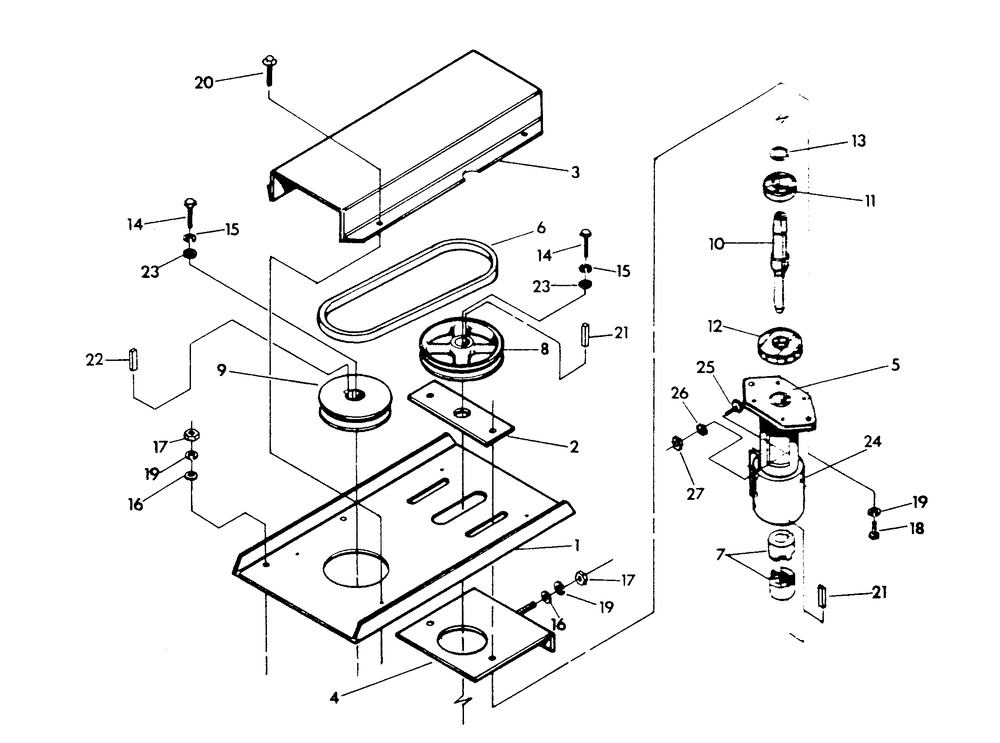 Pump Drive Assembly Diagram and Parts List for 9010-1  Generac Generator