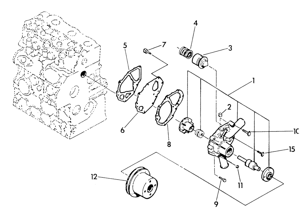 Water Pump Diagram and Parts List for 9344-0  Generac Generator