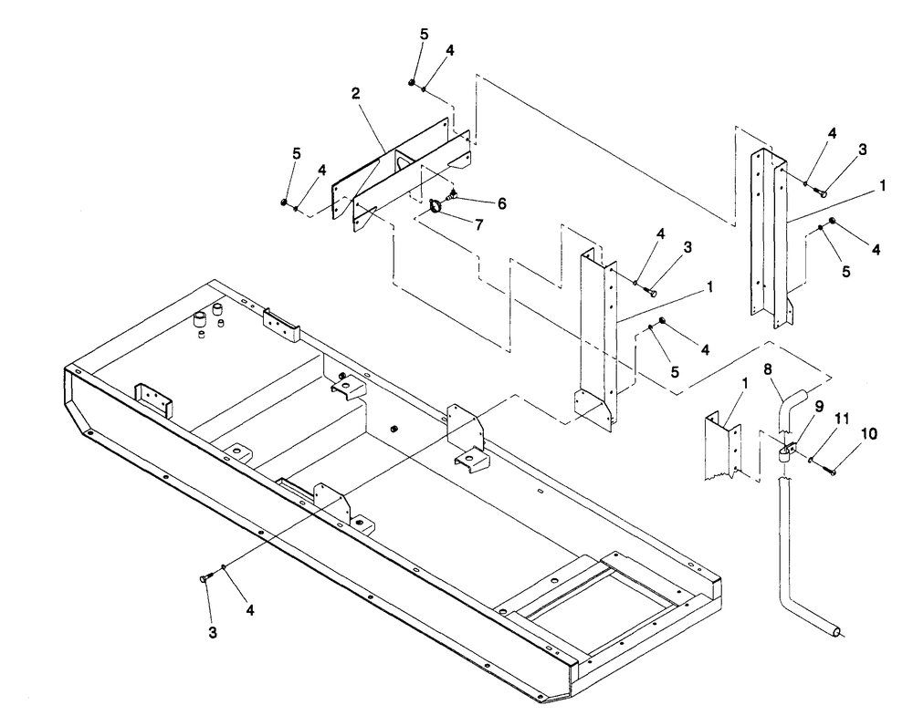 Center Lift Diagram and Parts List for 4066-0  Generac Generator