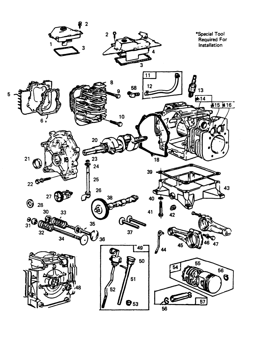 Engine Diagram and Parts List for 6931-2  Generac Generator