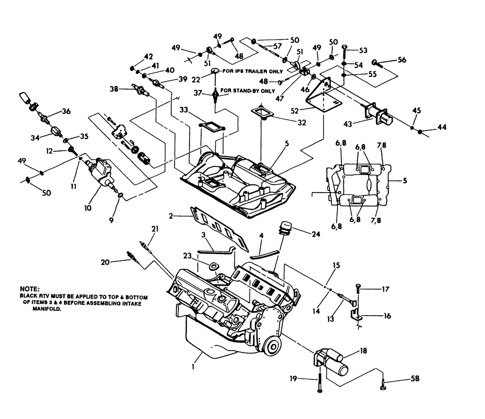 4.3 Liter Engine Diagram and Parts List for 9468-3  Generac Generator