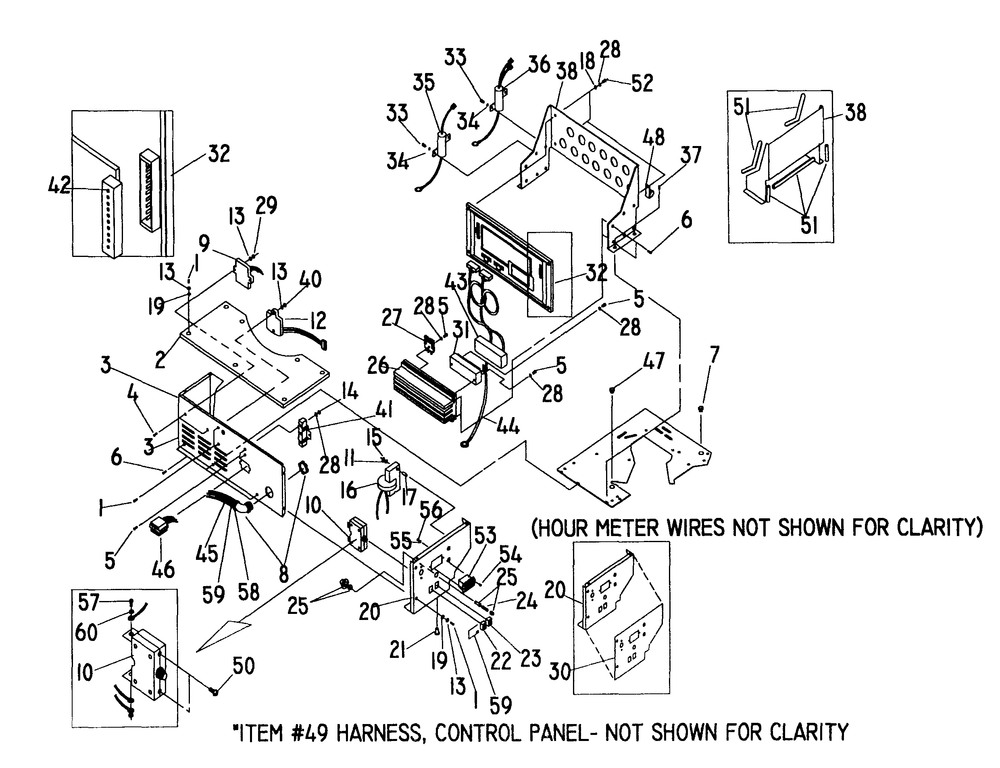 Control Panel Diagram and Parts List for 0802-1  Generac Generator