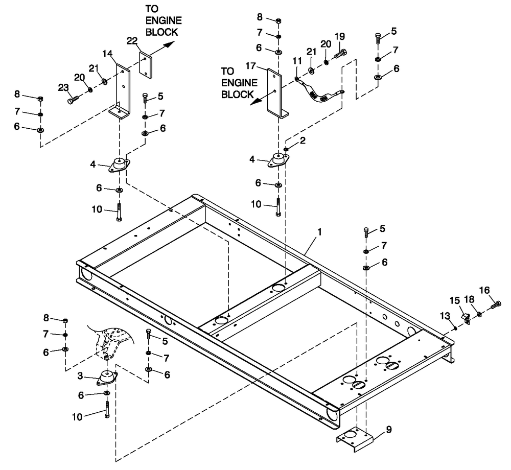 Mounitn Base 2.4l Diagram and Parts List for QT02724ANAN (5041854 - 5046648)(2008) Generac Generator