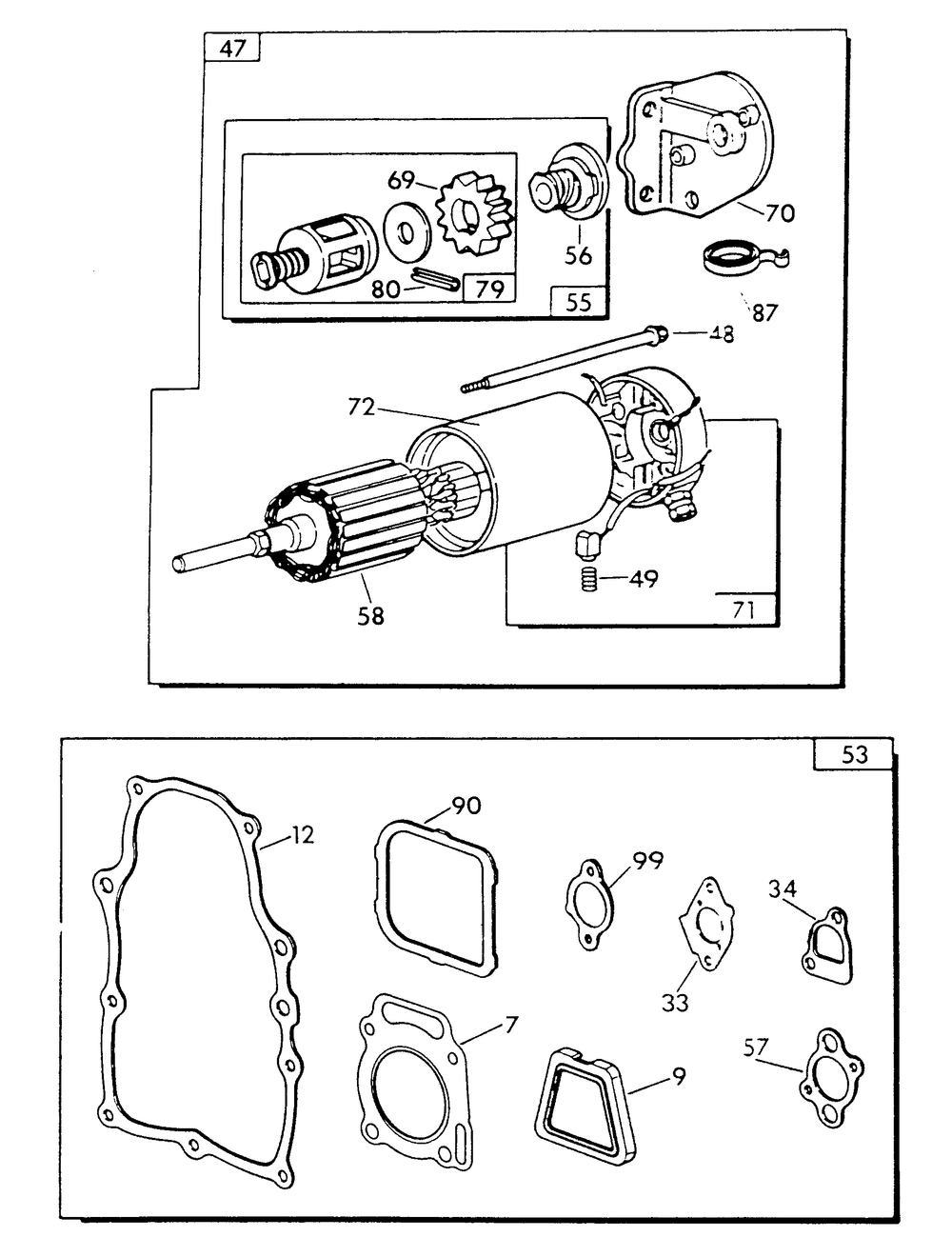 V-Twin Engine (Part 2) Diagram and Parts List for 9475-0  Generac Generator