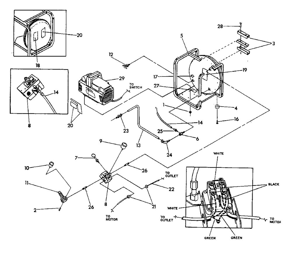 Air Compressor Drawing No. 89509 Diagram and Parts List for 404AP (9594-1)(9594-1) Generac Generator